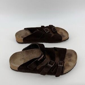 Birkenstock BIRKIES Women's Brown Suede 3-Strap‎ Sandals Size 38